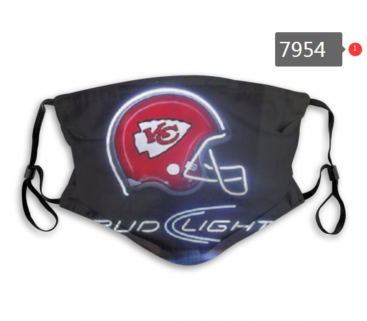 NFL 2020 Kansas City Chiefs1 Dust mask with filter->nfl dust mask->Sports Accessory